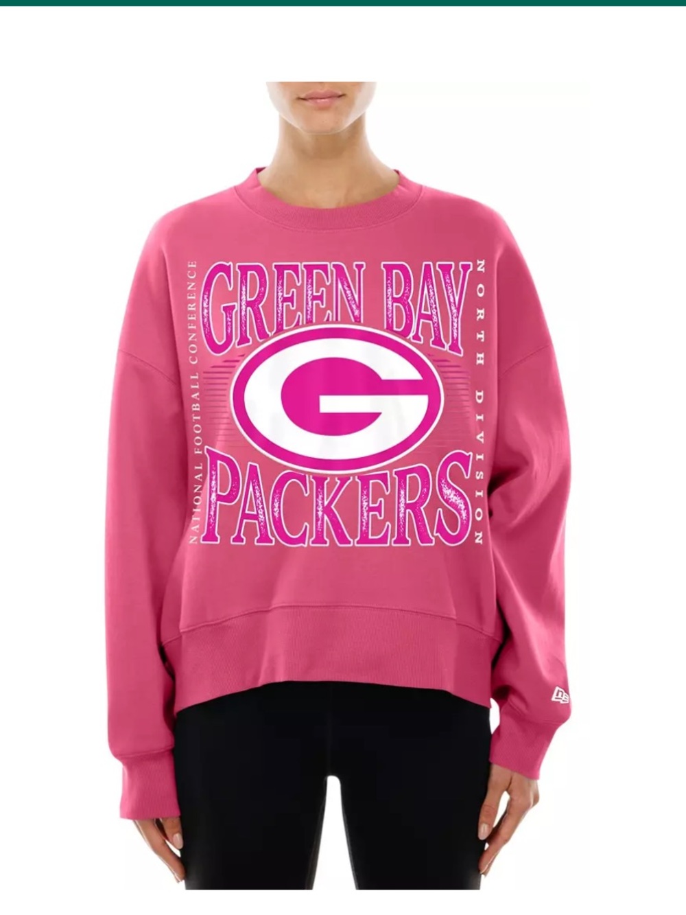 New Era Green Bay‎ Packers Women's Tech Crew Pullover Sweatshirt